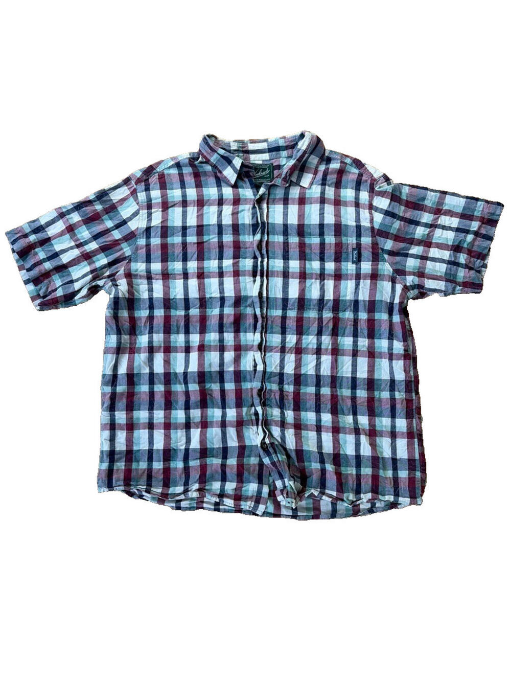 Woolrich Shirt Men’s XL Multicolor Plaid Short Sleeve